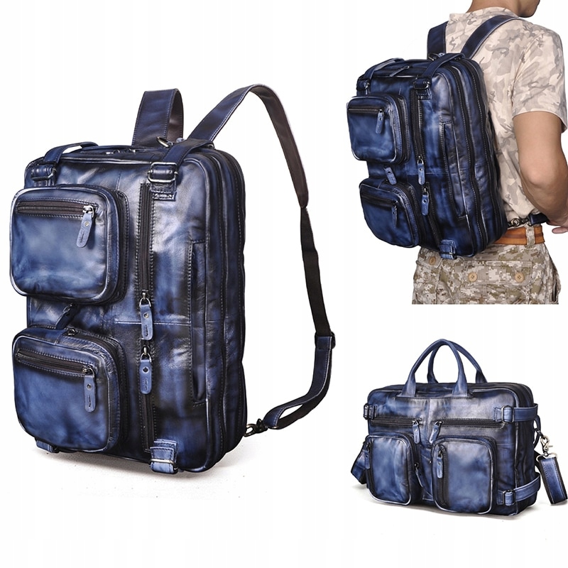9911-backpack-B hrubá koža prírodná módna aktovka