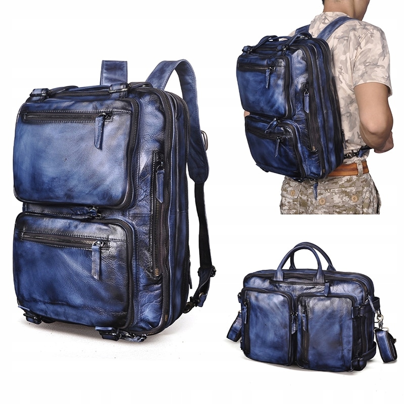 9912-backpack-B hrubá kožená prírodná módna aktovka