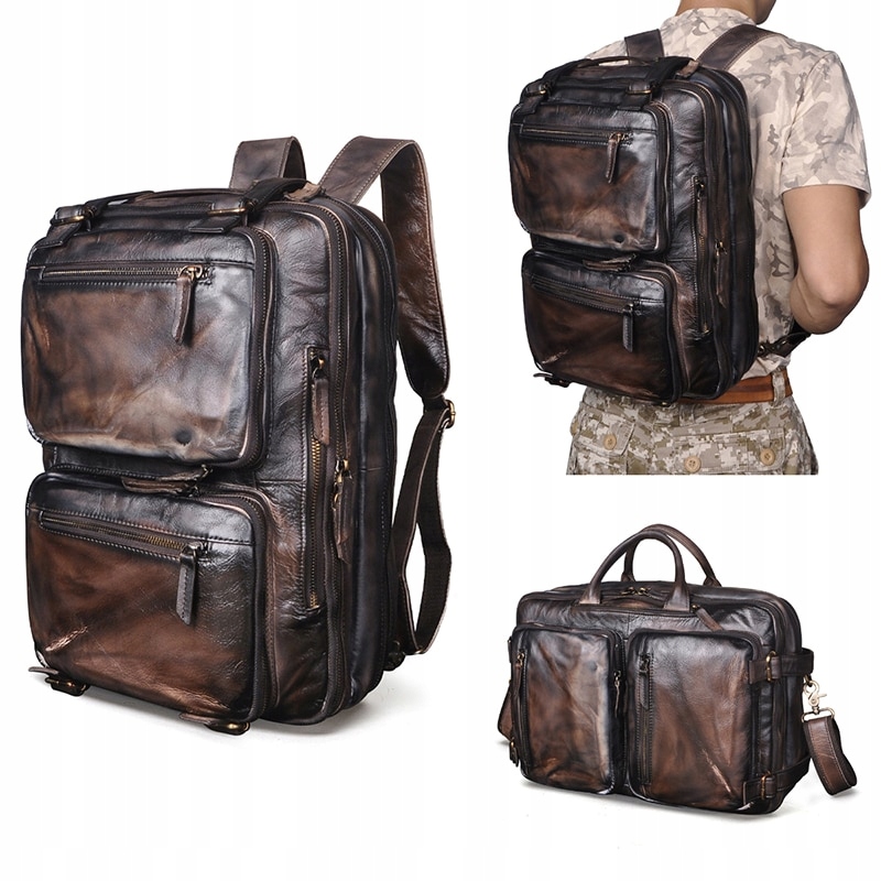 9912-backpack-C tuková pokožka prírodná módna aktovka