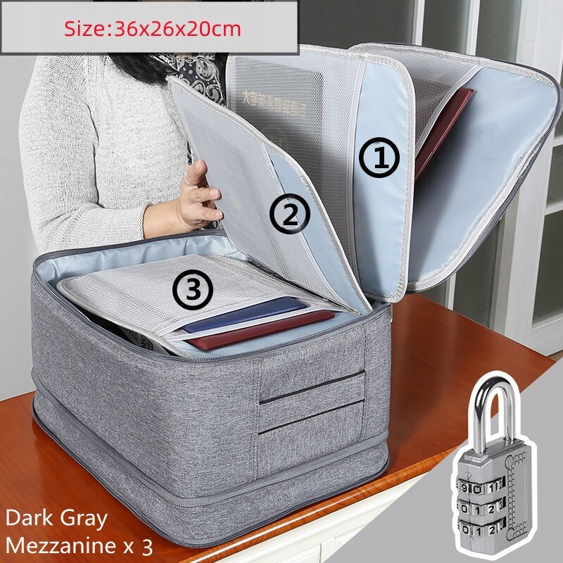E Grey Weproof Business Folder Oxford Bag