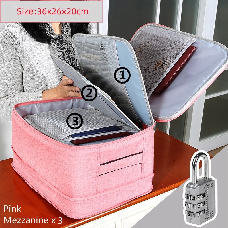 E Pink vodotesný obchodný priečinok Oxford Bag