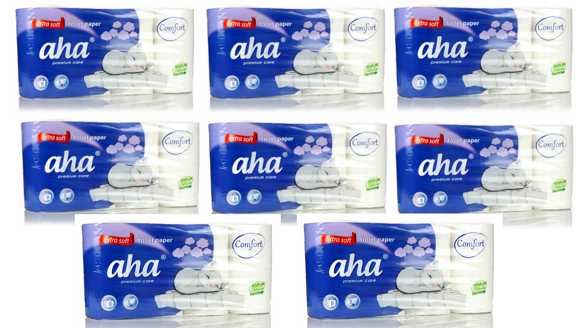 AHA Premium Care toaletný papier 64 valcov 3 vrstvy