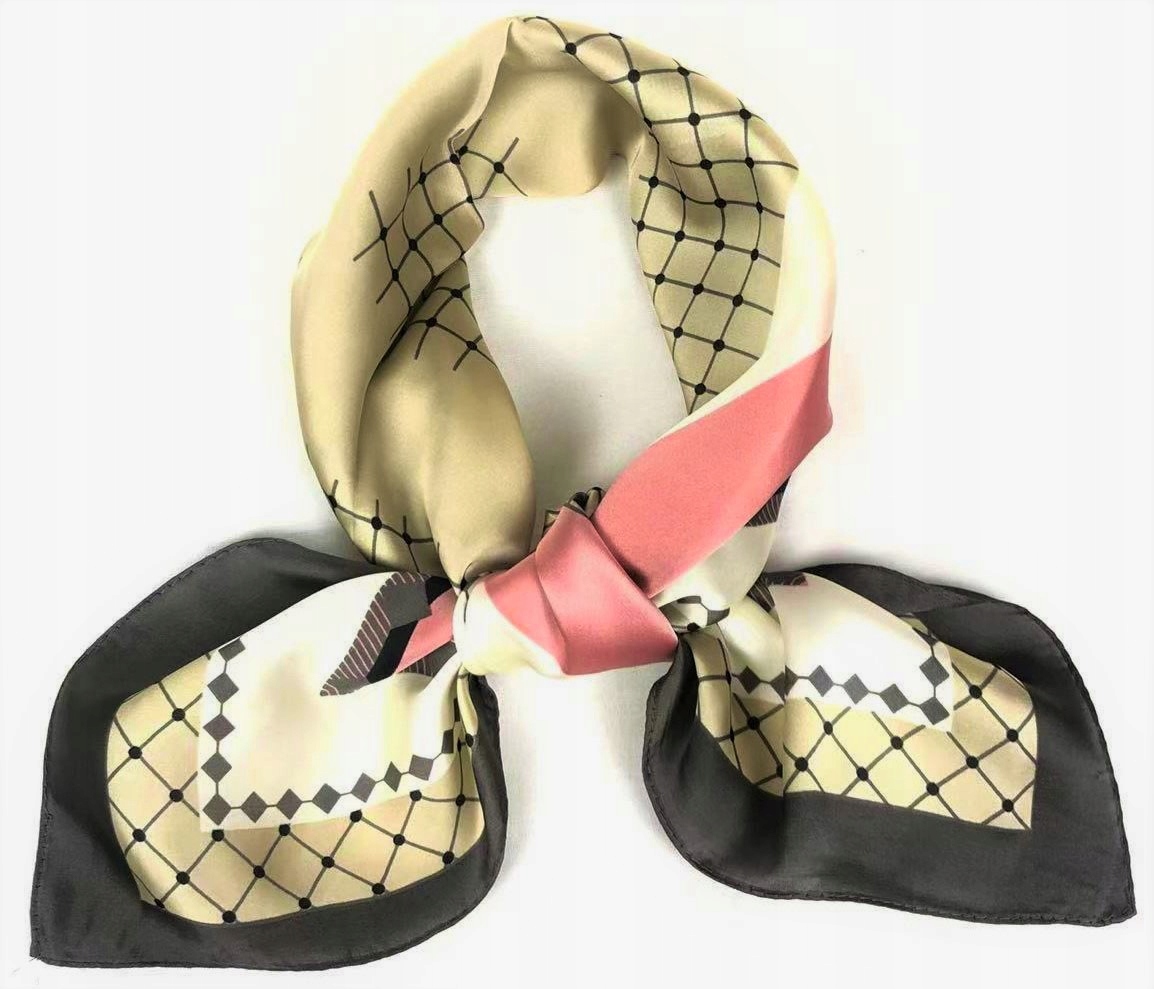 Šatka - Šál demurus polyester béžová, čierna, ecru, ružová, šedá