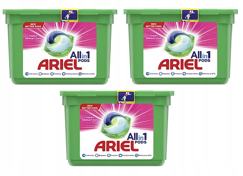 Pracie kapsuly a tablety - Ariel Fresh Sensations Kapsuly 110ks + 4 ZADARMO
