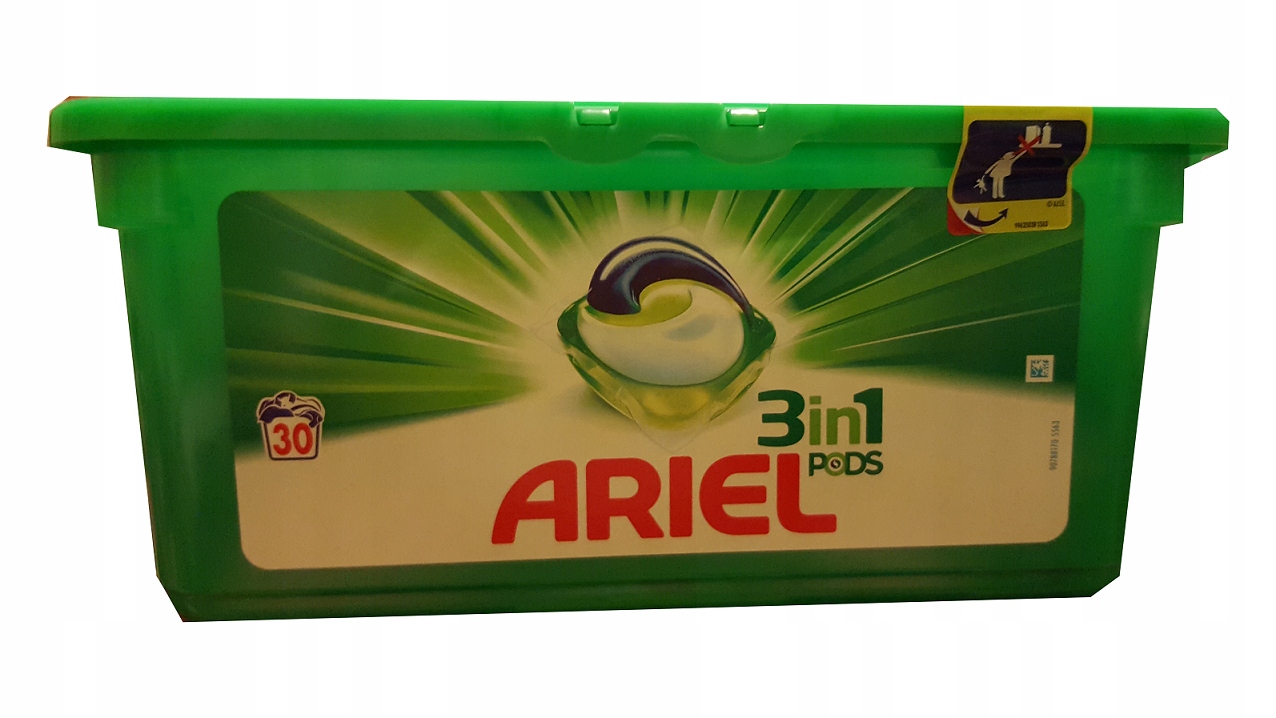 Pracie kapsuly a tablety - Čiapky ARIEL GEL 3IN1 BÍLÉ 30 KS lusky 3 v 1