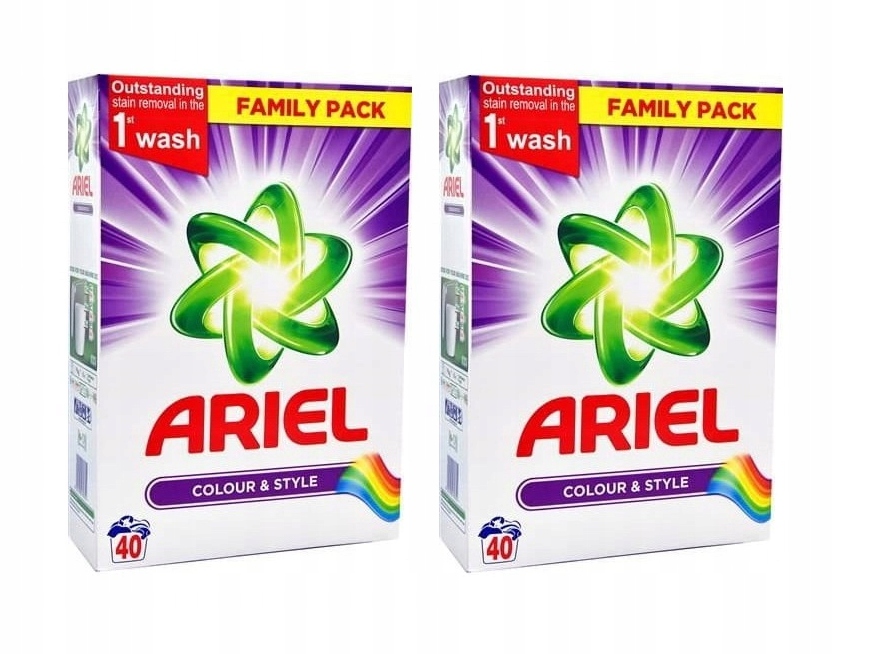 Prací prášok - Ariel prášok 2x 2,6 kg farby '50 de