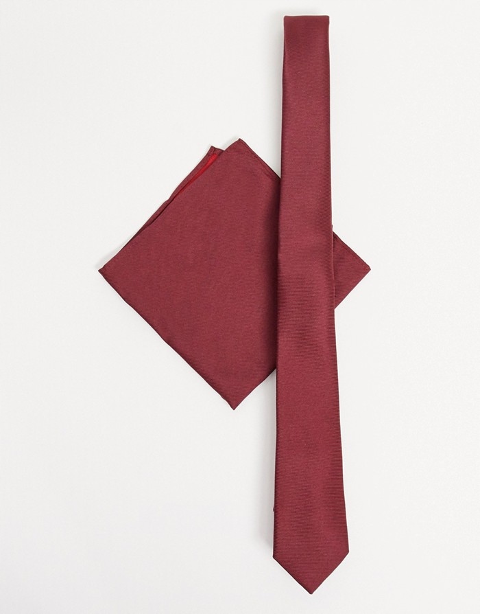 ASO Design Burgundska sada vreckových štvorcov