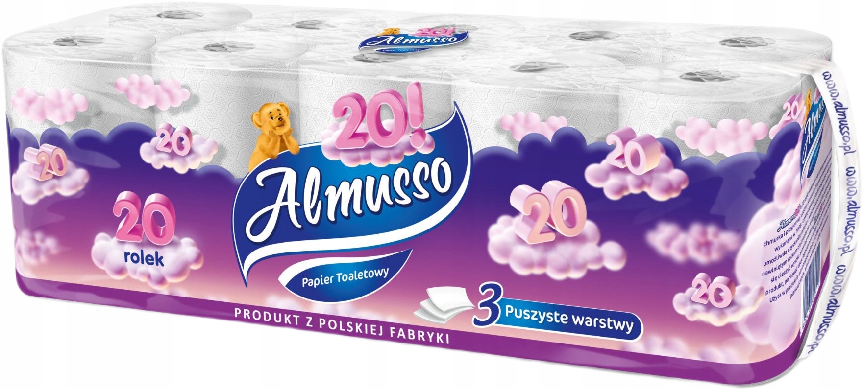 Almusso 20! Cloud toaletný papier 20 valčekov