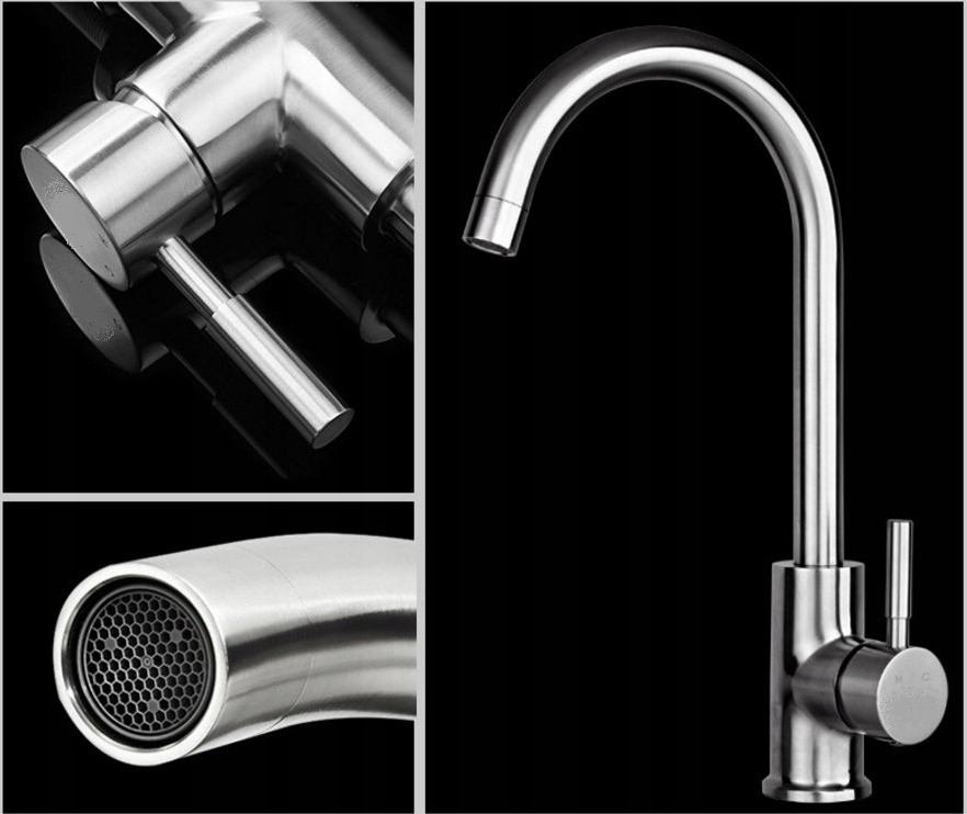 Kuchynská batéria - Aquila Hydria plus inox euro free akquasanita 30%
