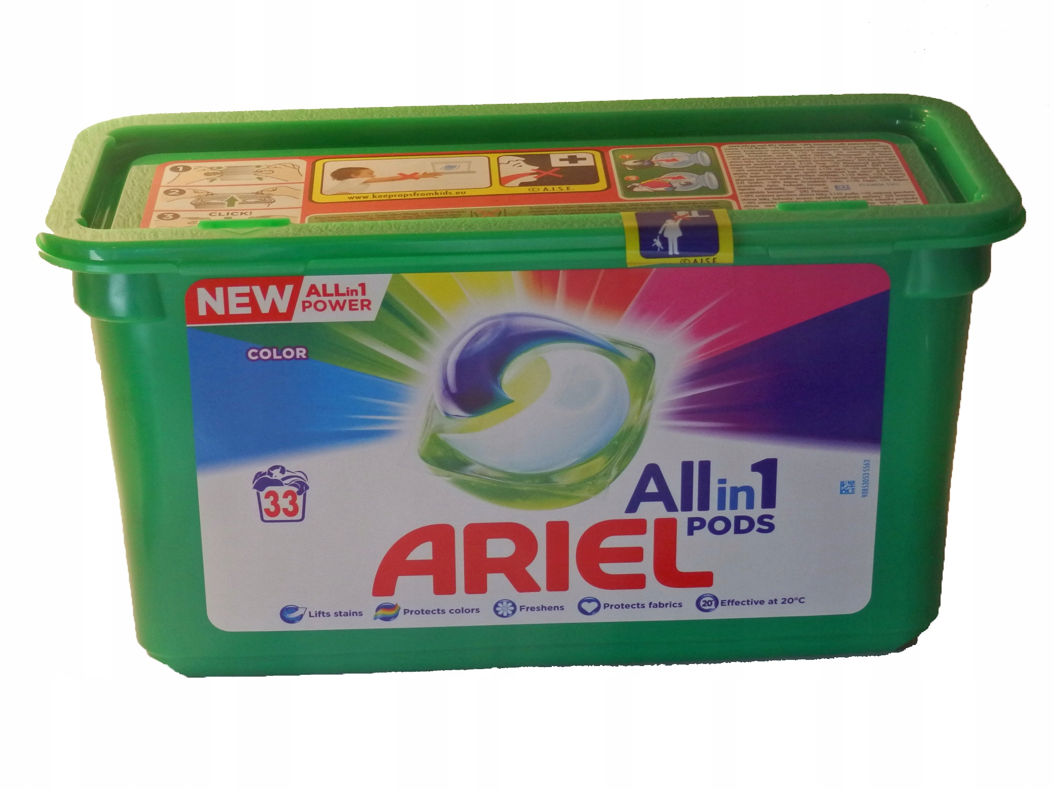 Pracie kapsuly a tablety - Ariel 3in1 farebné kapsuly na umývanie farby