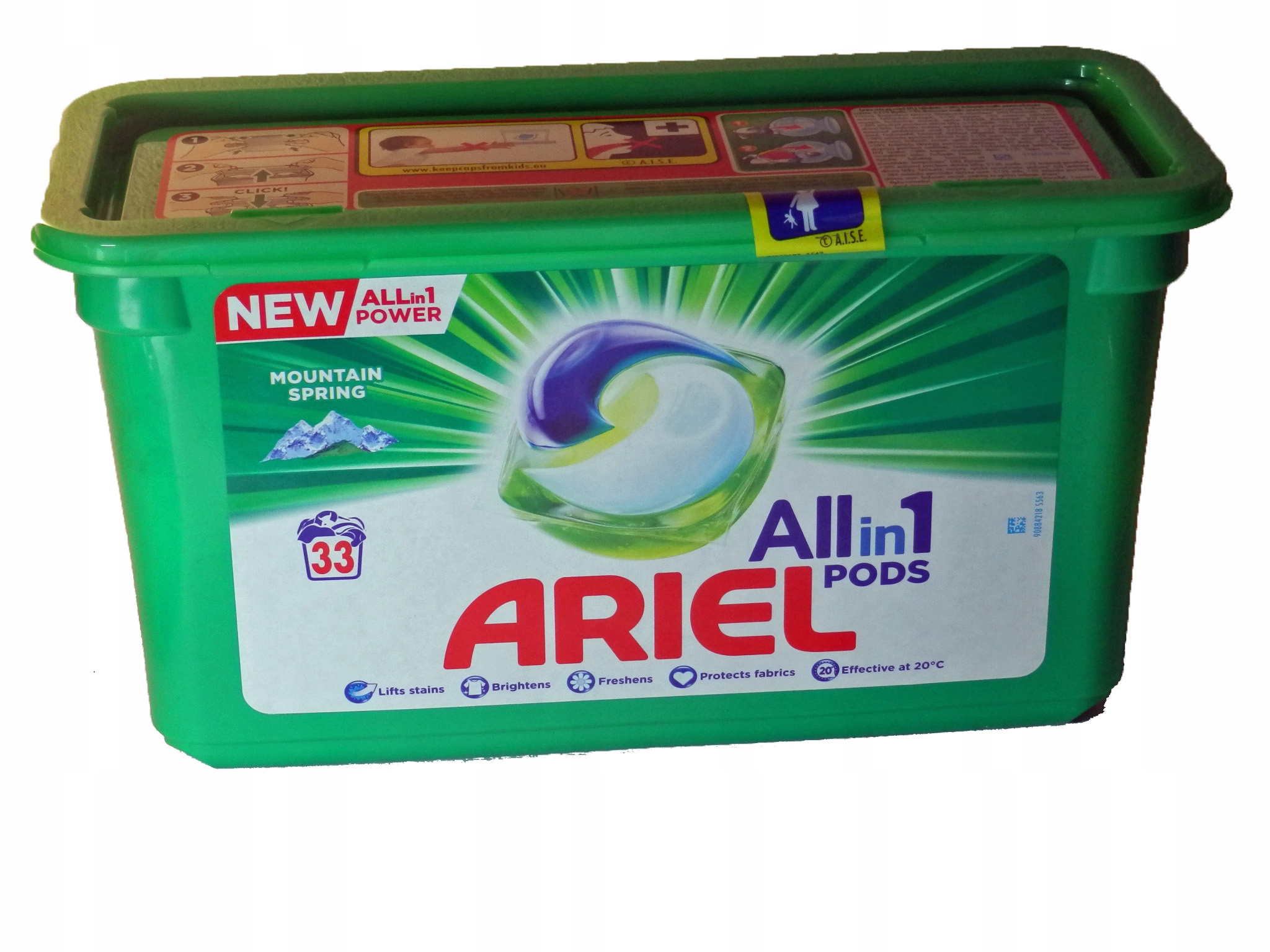 Pracie kapsuly a tablety - Ariel 3v1 pre biele Pracie kapsule univerzálne
