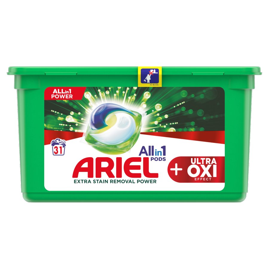 Pracie kapsuly a tablety - Ariel Allin1 PODS + OXI Pracie kapsuly 31 ks