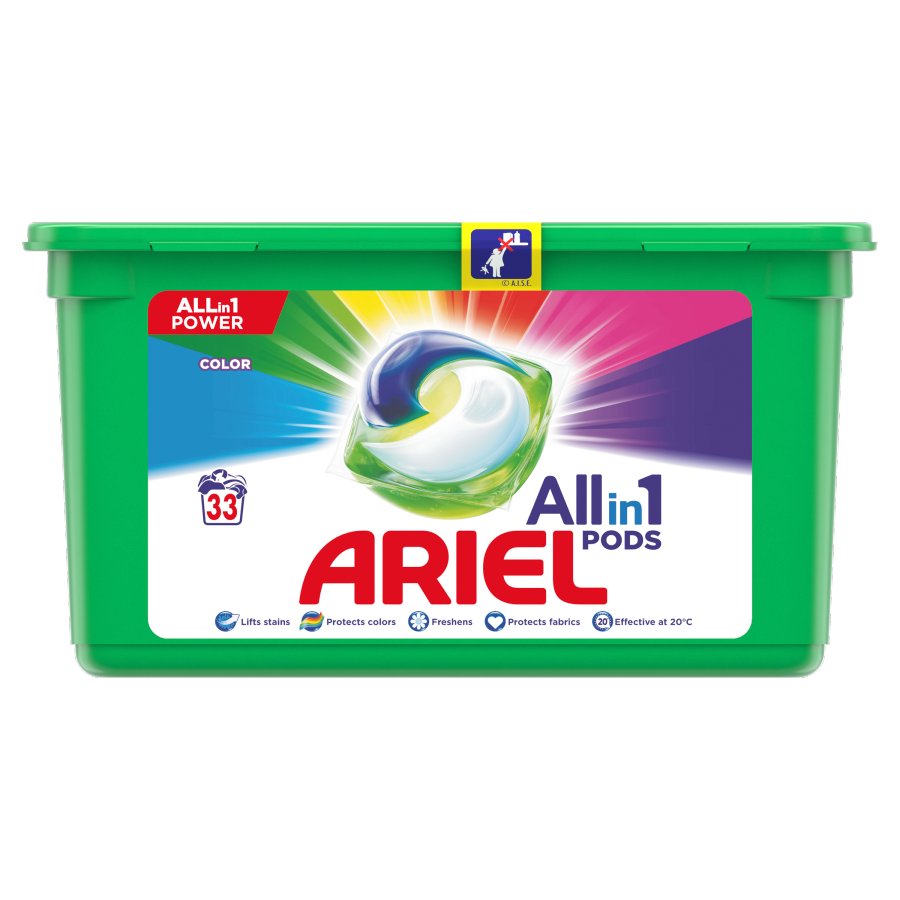 Pracie kapsuly a tablety - Ariel Allin1 Pods farebných umývacích kapsúl 33 ks