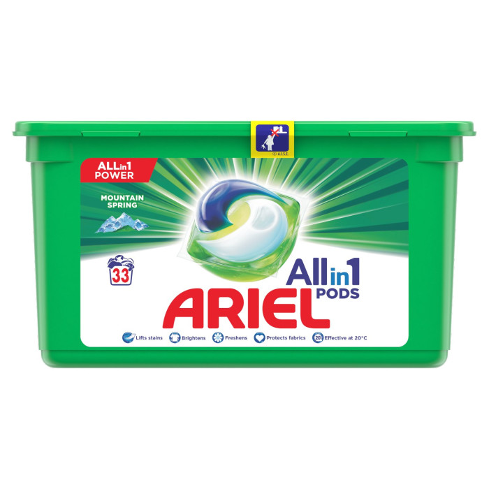 Pracie kapsuly a tablety - Ariel Allin1 umývanie kapsúl 33 ks
