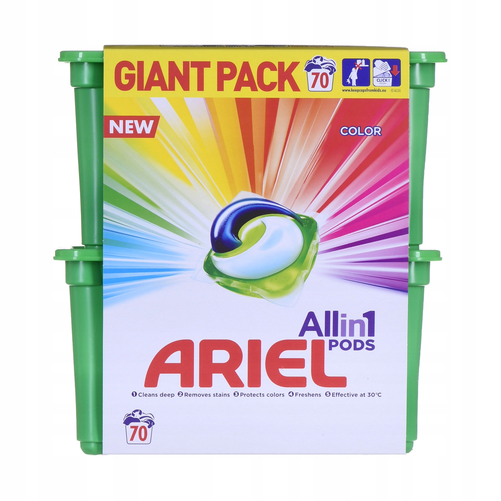 Pracie kapsuly a tablety - Ariel Color Style 3 v 1 umývacích kapsúl 70 ks