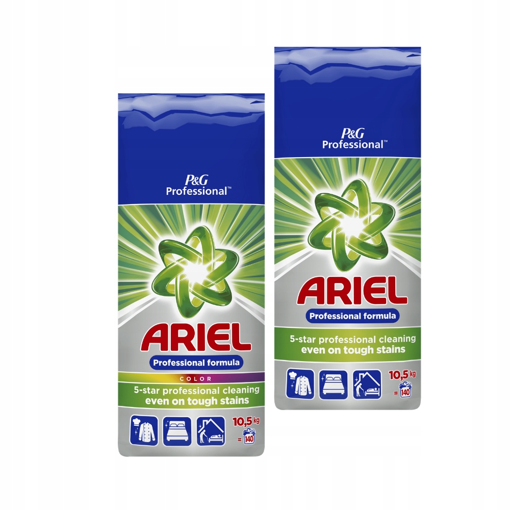 Prací prášok - Farba Ariel + biely prášok 2x 10,5 kg 280