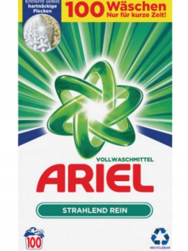 Prací prášok - Ariel nemecký prášok pre biele oblečenie silné 6,5 kg