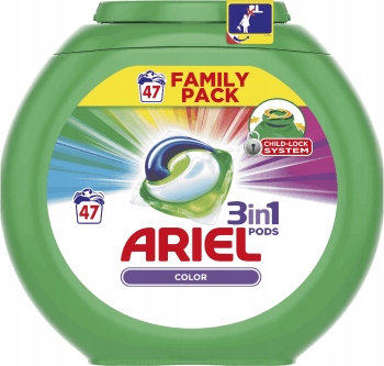 Pracie kapsuly a tablety - Ariel Kapsules na umývanie 3In1 Farba 47 kusov