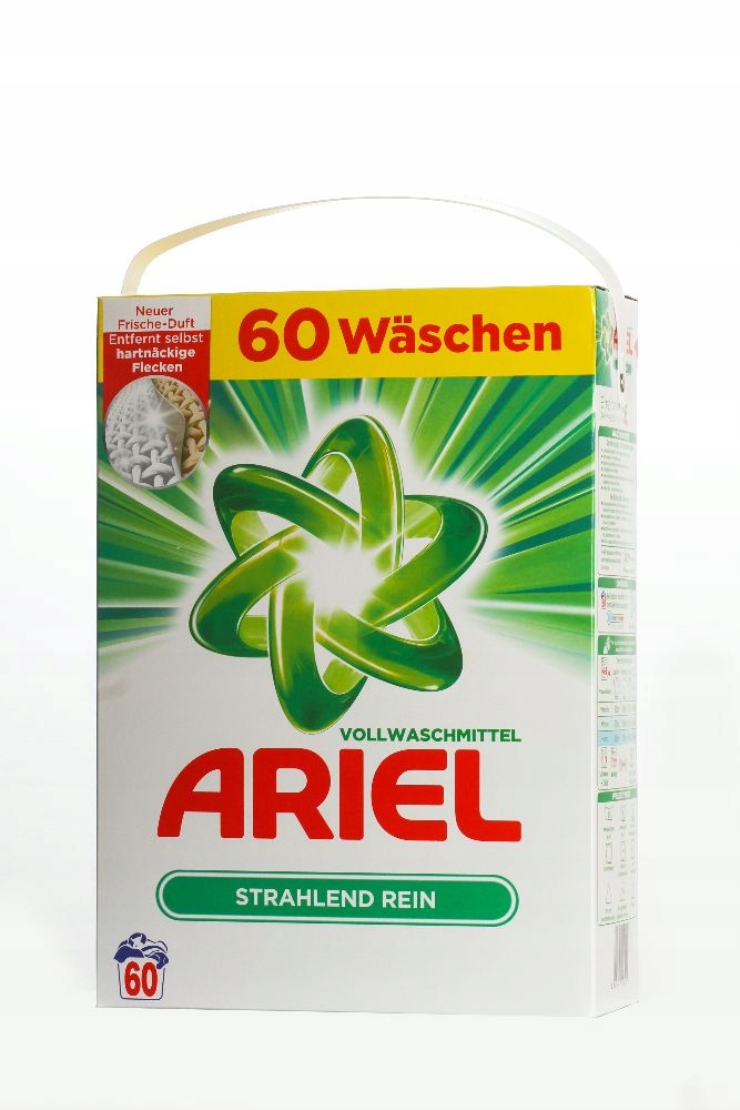 Prací  prášok - Ariel biely prášok 60 umývanie 3900g de