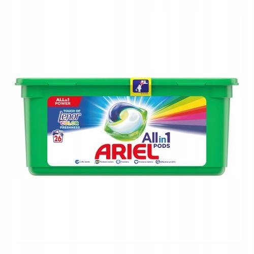 Pracie kapsuly a tablety - Ariel Touch of Lenor Farebné kapsuly Umyť 26 ks