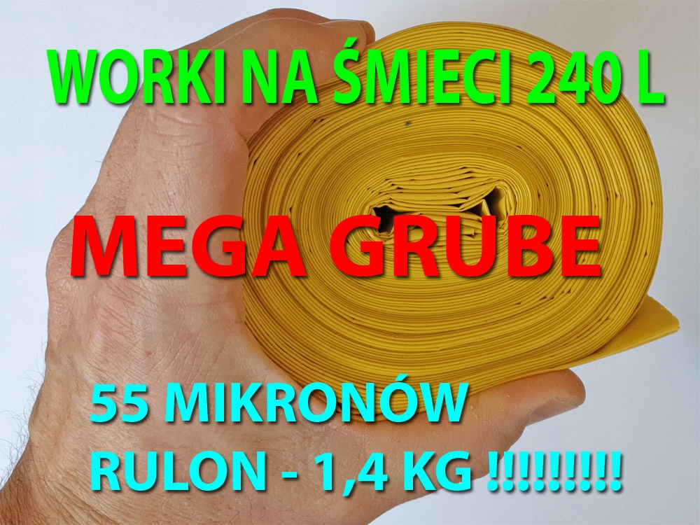 Veľmi hrubé vrecká pre 240 l žlté