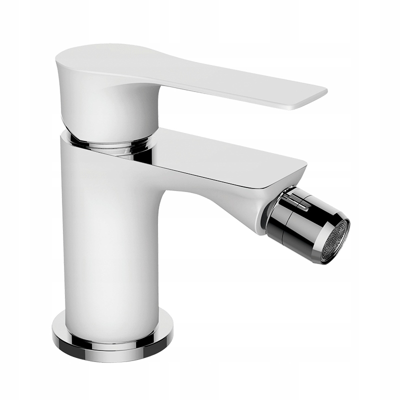 Biela bidet batéria s dopravnou zápchou stojacej súpravy