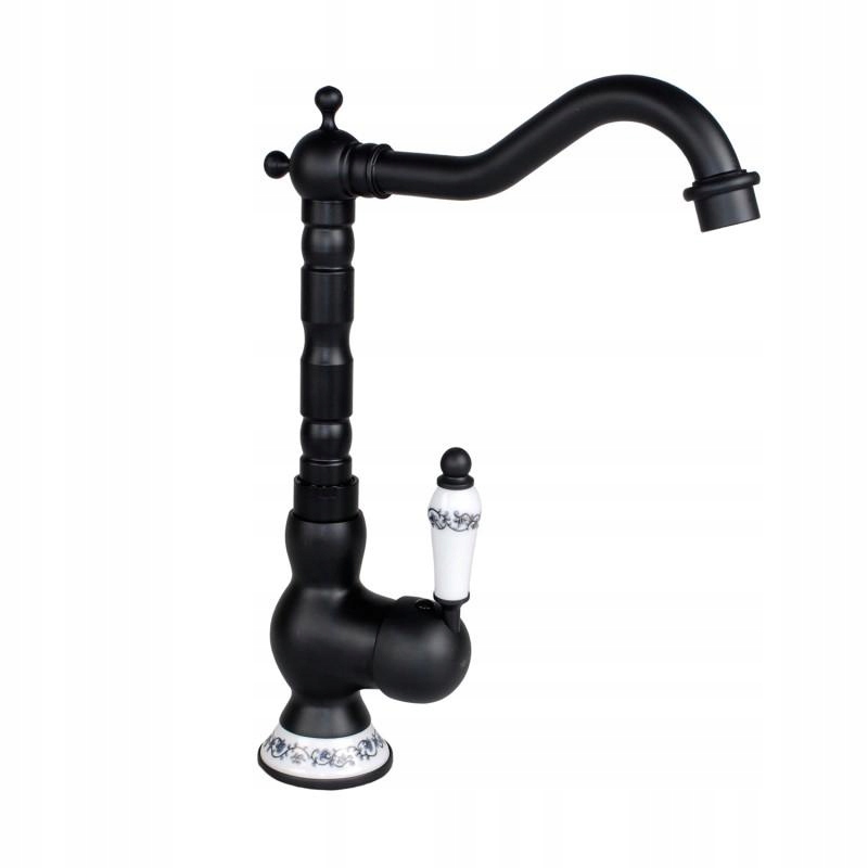 Kuchynská batéria - Kuchynský faucet stojaci vysoký retro čierny