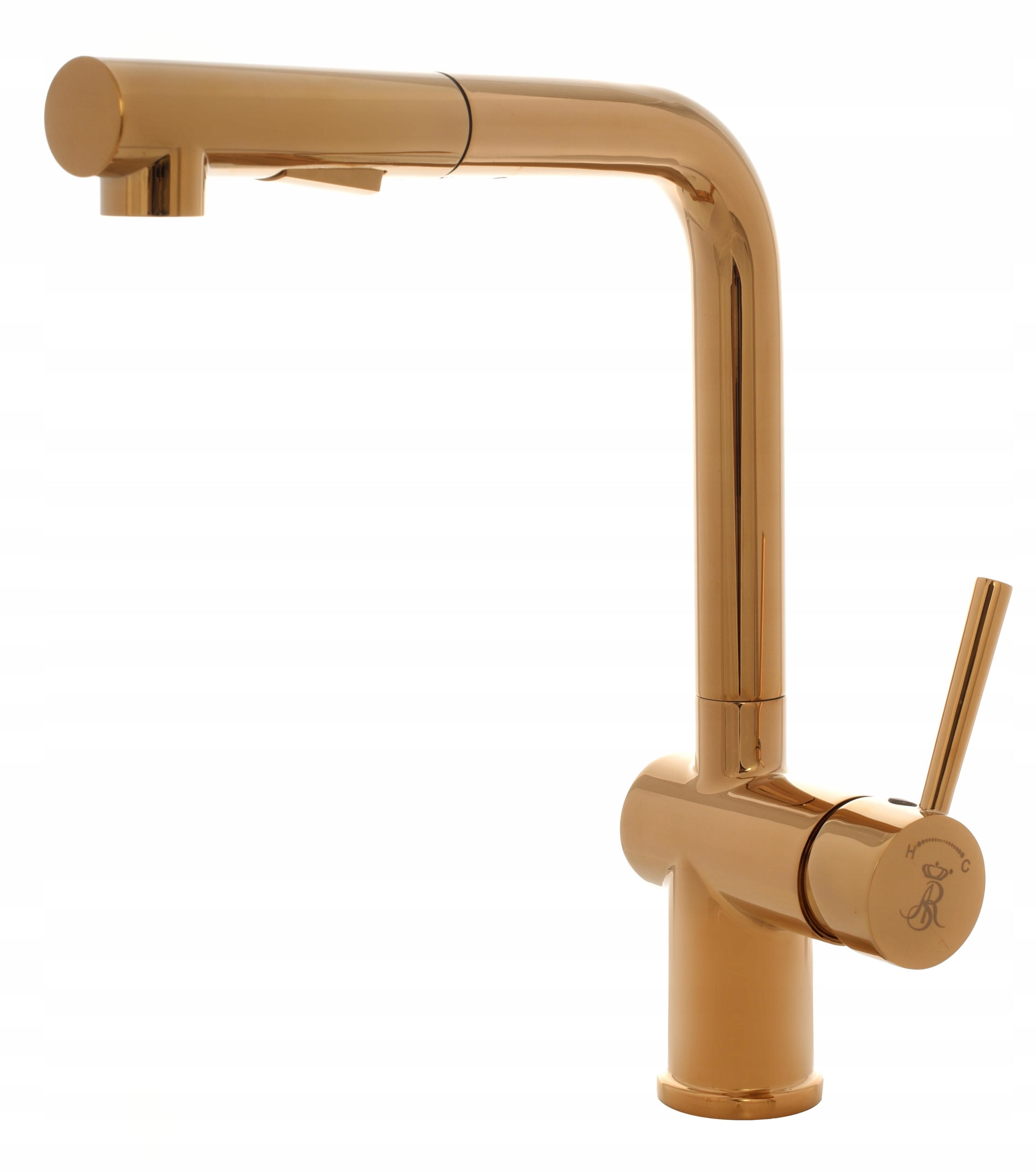 Kuchynská batéria - Gold Kitchen Faucet, Pull -out Royal Spout