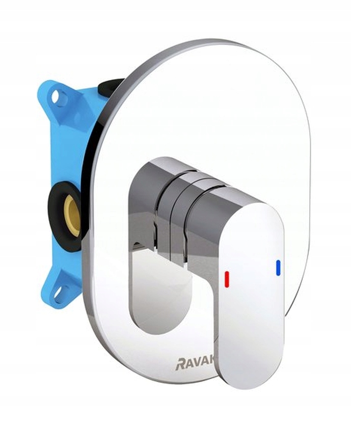 Flush -Mounted Chrome Chrome Sprchova batéria
