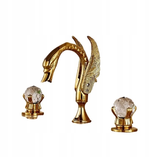 Faucet 3-stíhaný zlatý labut