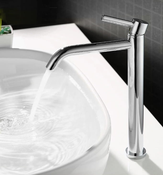 30 cm vysoký Washbasin faucet, chróm