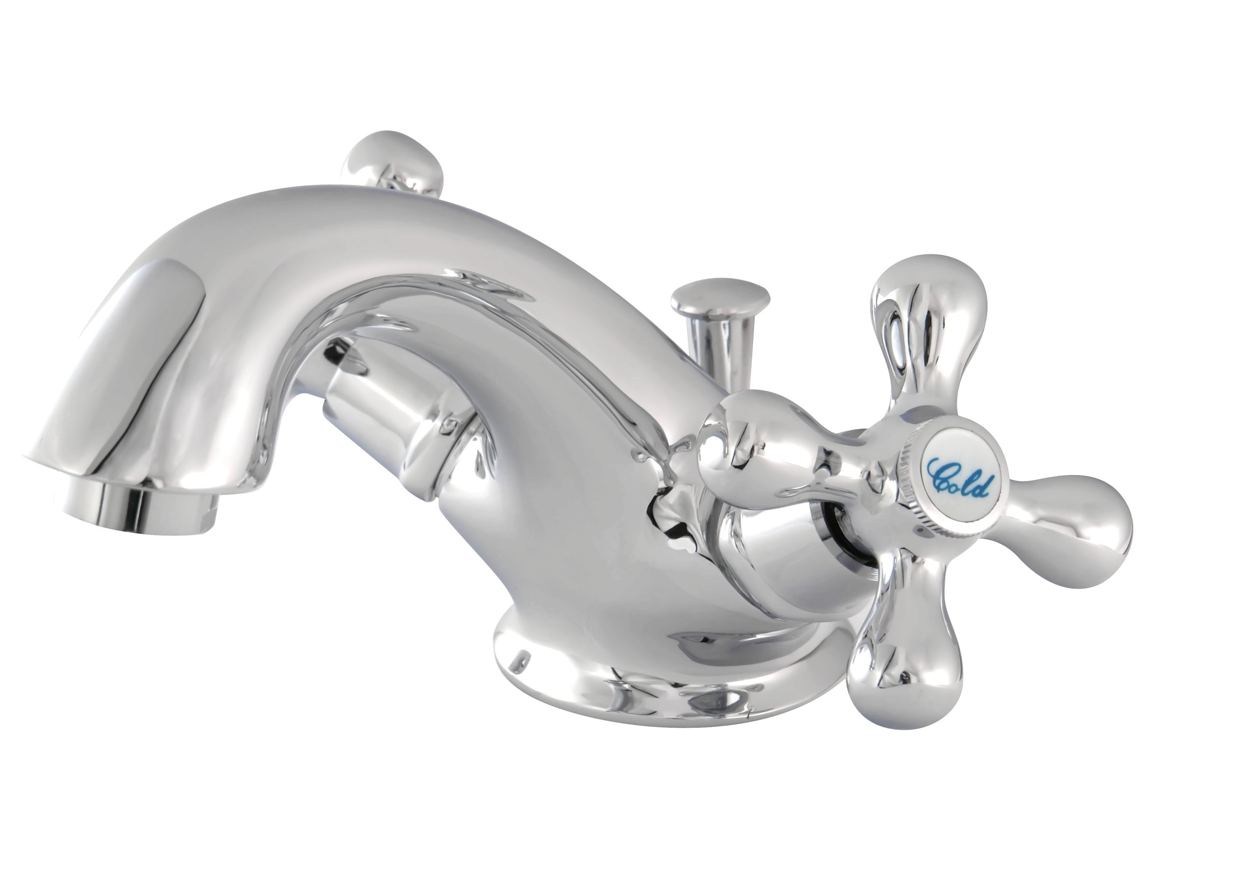 Viktoriánska 1 chrómová kúpeľňa Sink Batéria