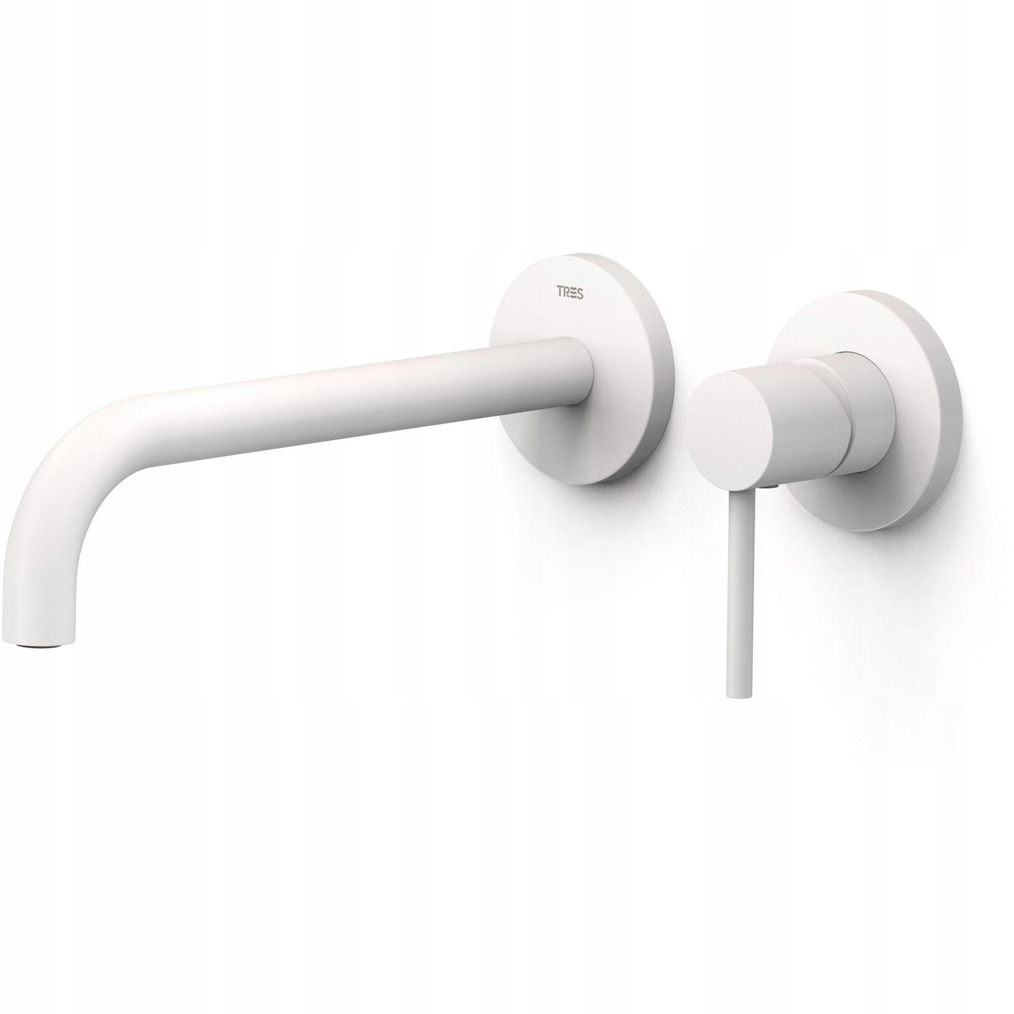 Flush -Mounted Washbasin Faucet White Mat Tres Štúdia
