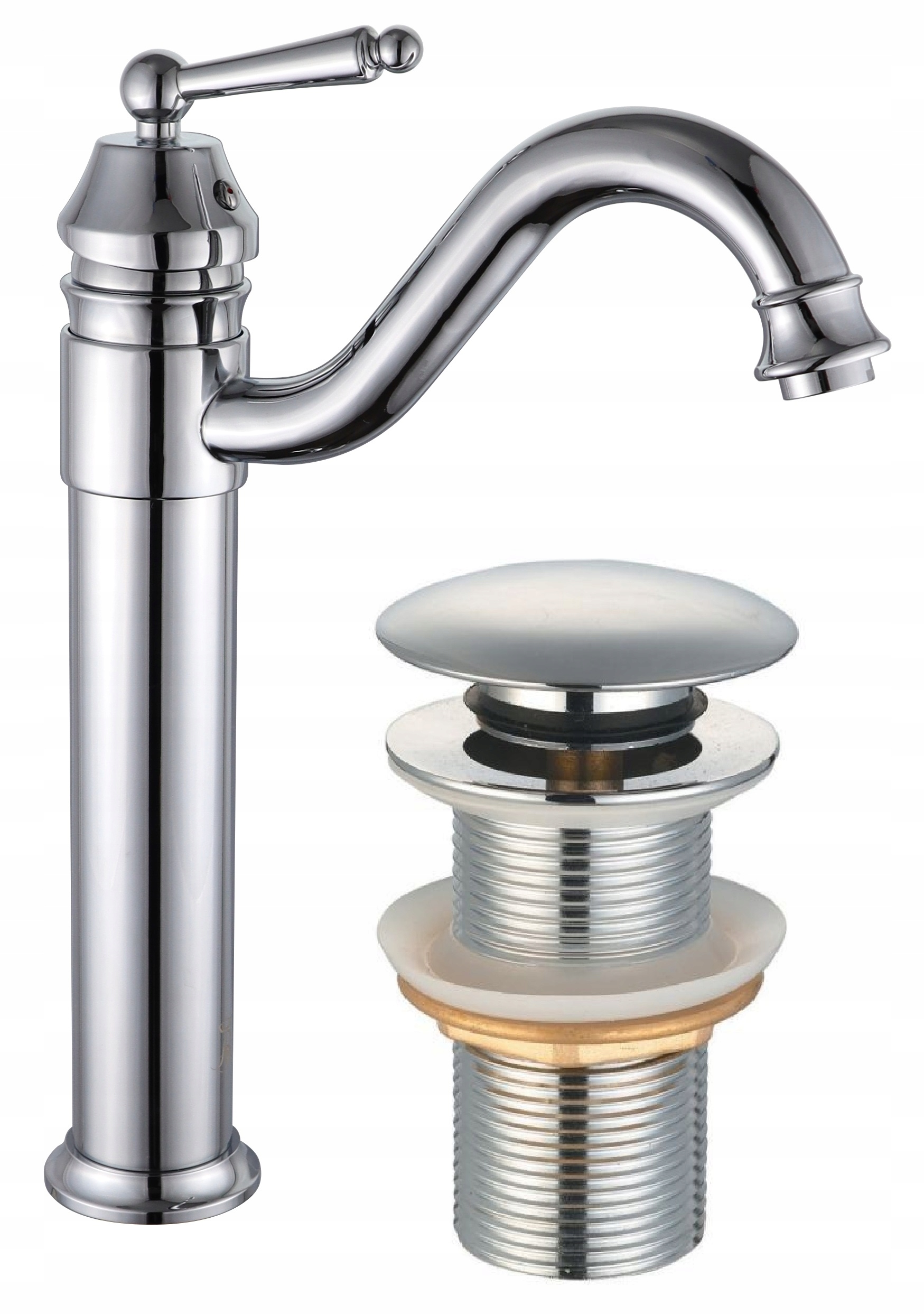 Retro Washbasin Faucet High Cork bez prenosu