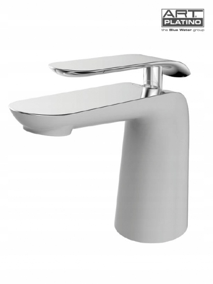 Biela -Battera/chróm Washbasin s dopravnými zápchami