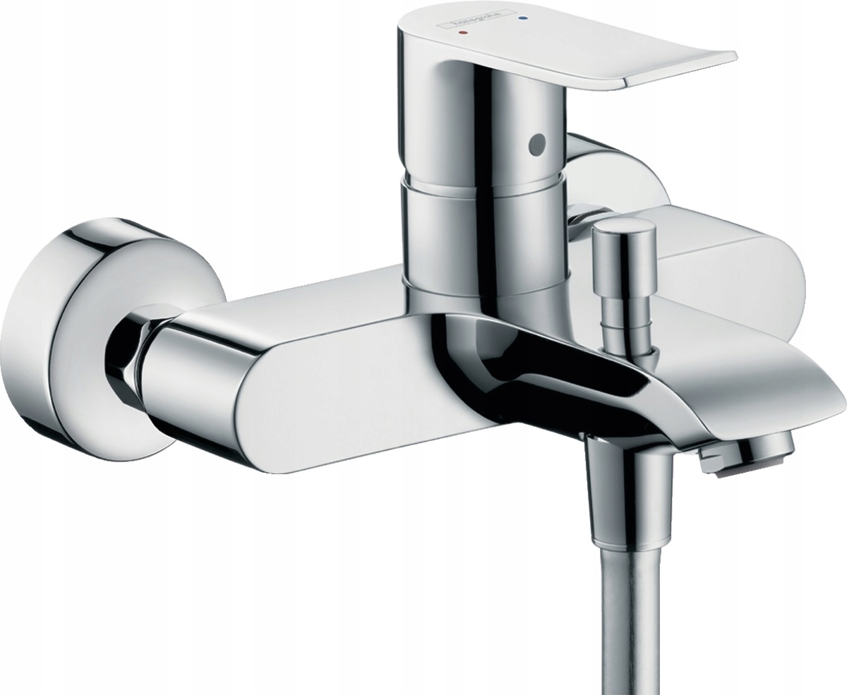 Batéria s vaňou na stenu hansgrohe metris