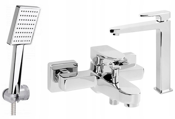 Vani batéria + Washbasin High Cubic Set