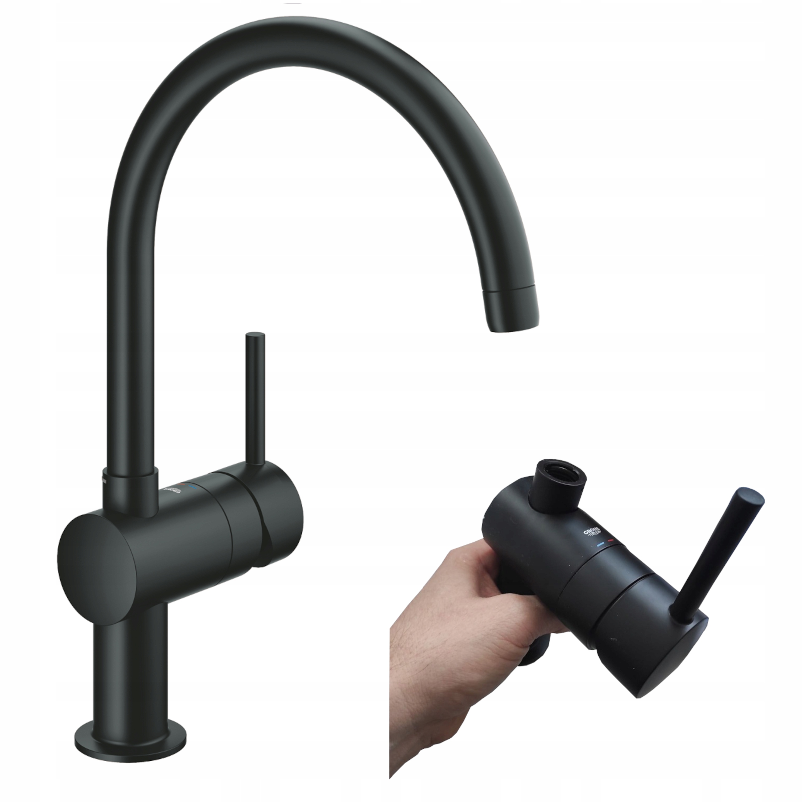 Kuchynská batéria - Grohe čierna čierna kuchynská batéria