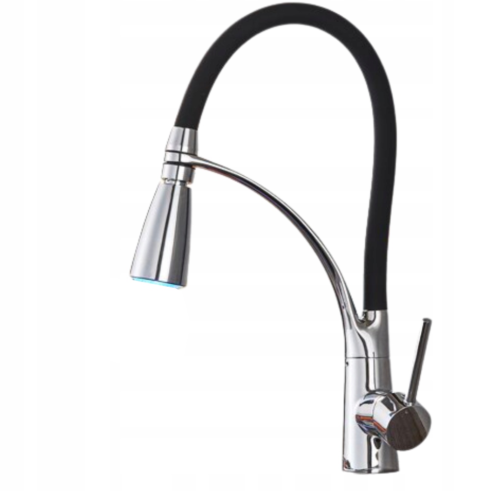 Kuchynský faucet moderný štýl LED - chróm