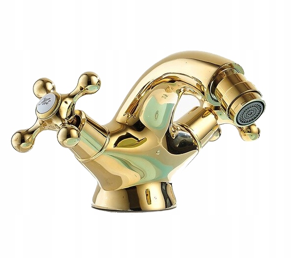 Sink batéria klepnite na retro štýl mosadzný bident