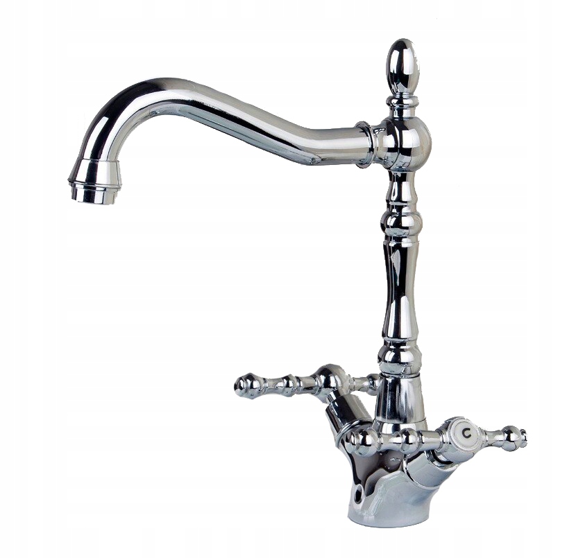 Washbasin faucet v retro štýle medi