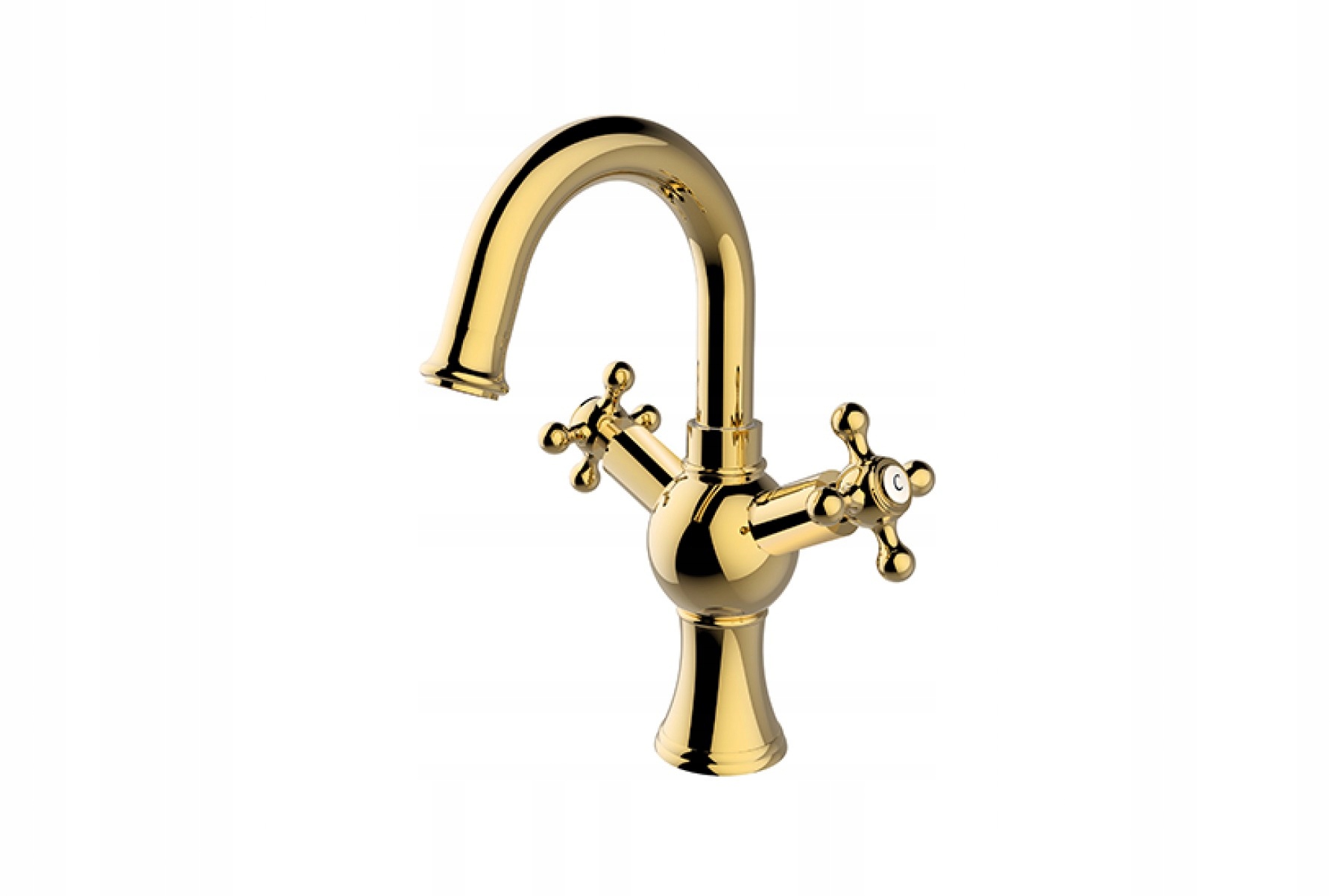 Besco retro ii Złota Washbasin faucet