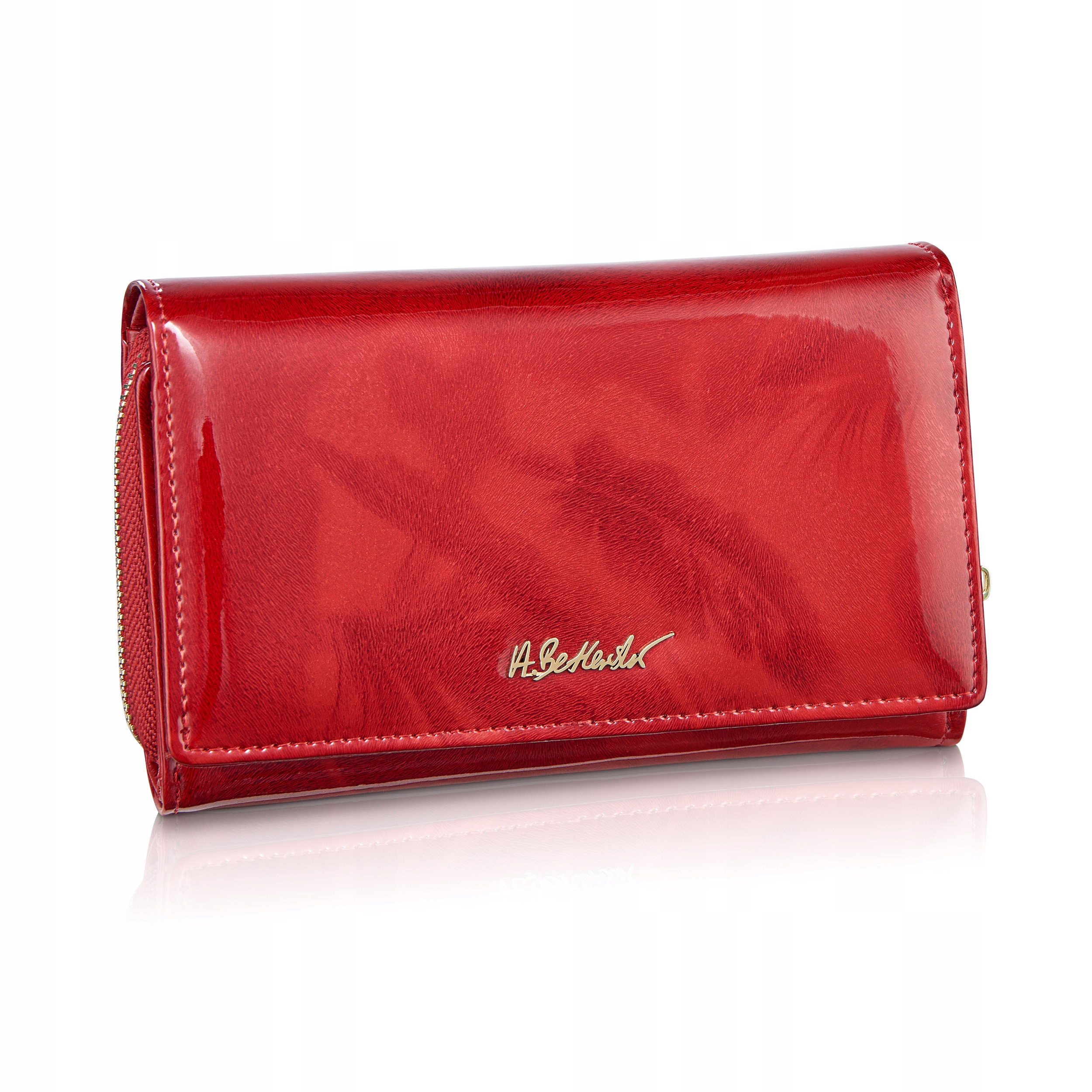 Peňaženka - Portfólio Betlewski Prírodná koža červená, Golden BPD-FTS-513-Womens's Product