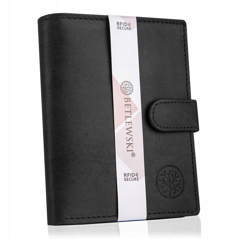 Peňaženka - Produkt Betlewski Wallet Natural Leather Black BPM-HT-993-Men