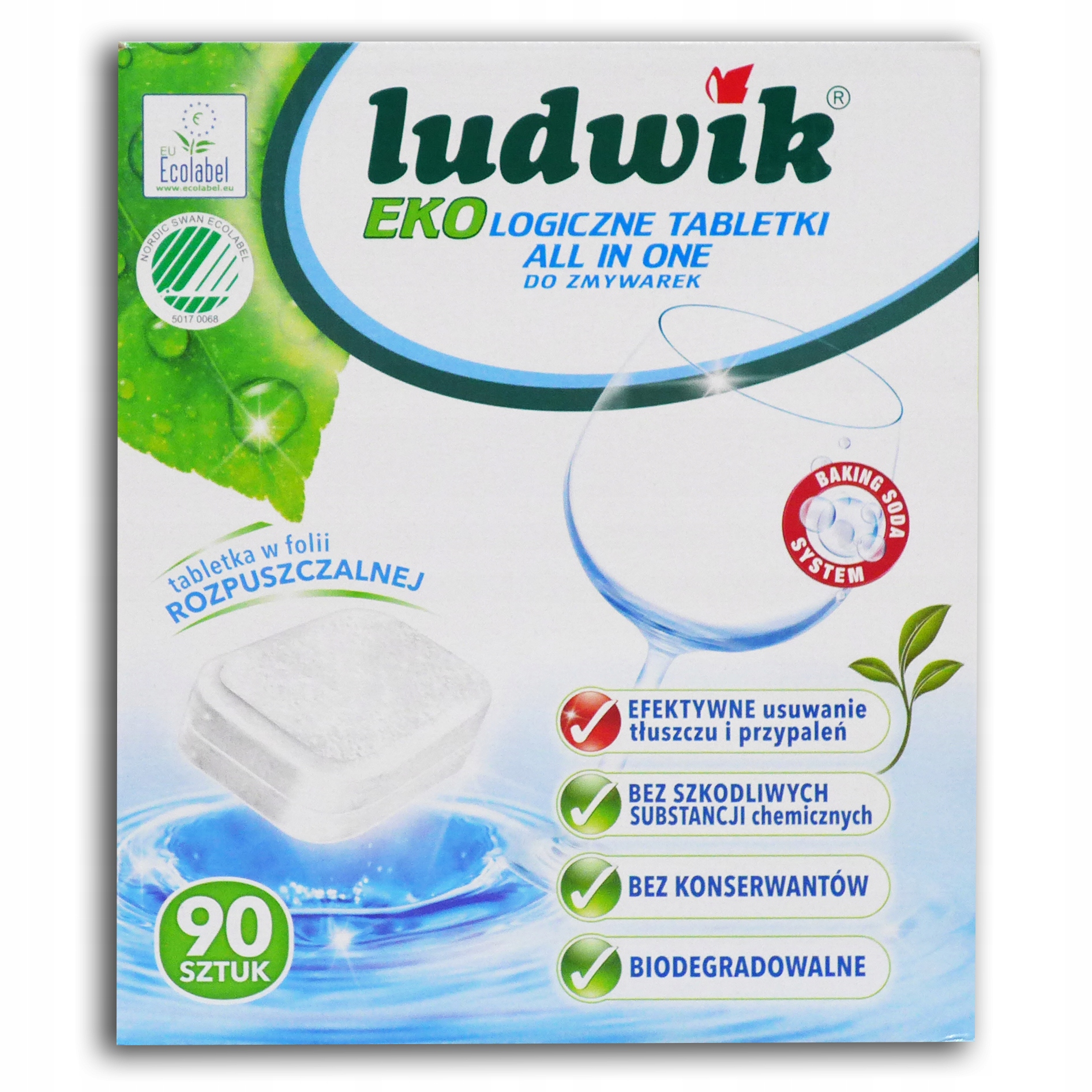 Bio tablety pre umývačku riadu Ludwik Eko Allinone 90ks