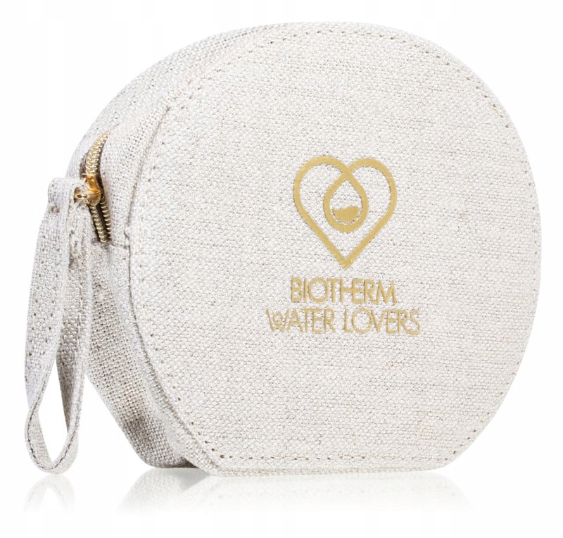 Kozmetička biotherm médium prestížna vrecká béžová, ecru, zlatá