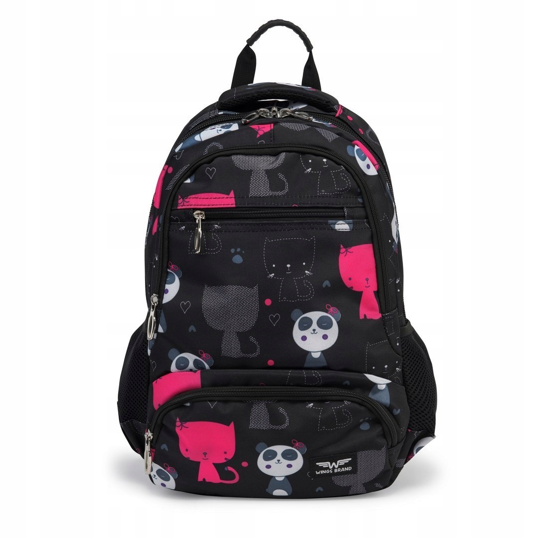 Wings BP20-01 School Backpack čierny