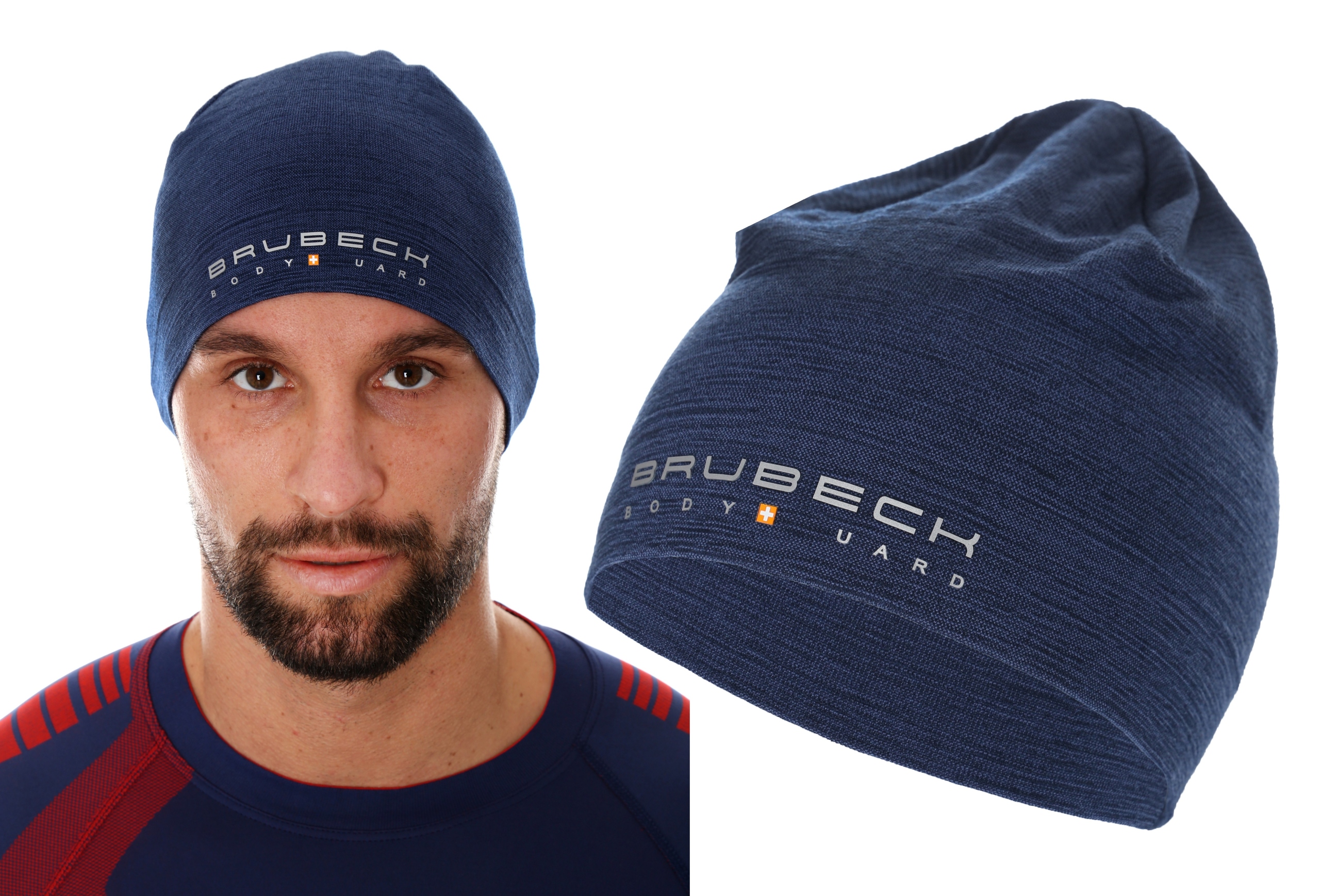 Pletený klobúk Brubeck Navy Blue S/M