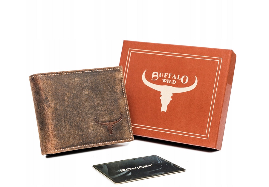 Peňaženka - Buffalo Wild Wallet Prírodná koža hnedá po 18-RM-05L-BAW-T-Men's Product
