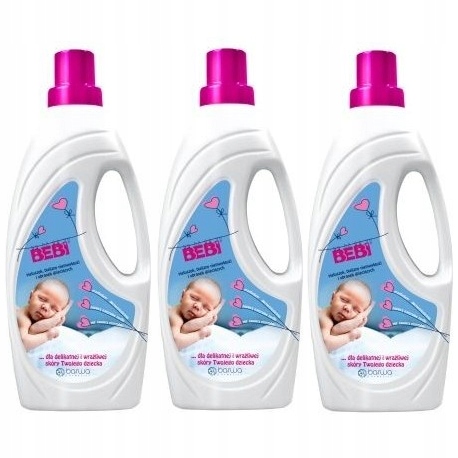 Prací gél - Farba BEBI kvapalina umývanie suché a oblečenie 3x1000ml